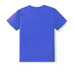 KAVEE Pure Cotton Half Sleeves Need Vitamin Sea Text Printed Bio Washed Tee - Royal Blue image 3