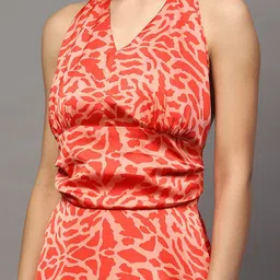 StyleCast X SERA Animal Print Satin A-Line Mini Dress image 2