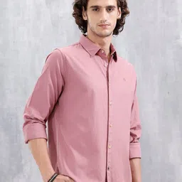 WROGN Textured Spread Collar Slim Fit Pure Cotton Shirt-picture-20