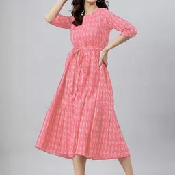 ASHISH PRINT Print A-Line Dress image 5