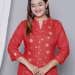 gvs shoppe Women Self Design Viscose Rayon A-line Kurta image 4