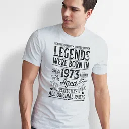 Seekbuylove Men Bio Finish Legends Born 1973 Round Neck Pure Cotton T-shirt-picture-19