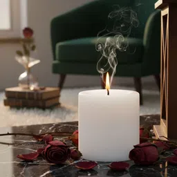 Garden Deco White 1 pieces Scented Round Pillar Candle-picture-55