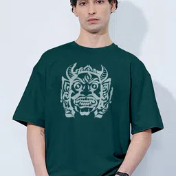 MaverIQ Men Graphic Printed Round Neck Cotton Oversized T-shirt-picture-23