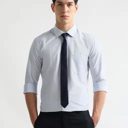 Arrow Men Slim Fit Textured Spread Collar Formal Shirt-picture-16