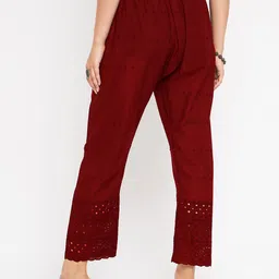 TULIP 21 Women Cotton Hem Design Knitted Ethnic Palazzos image 4