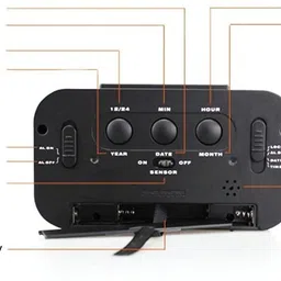 techobucks Digital Black Clock image 2