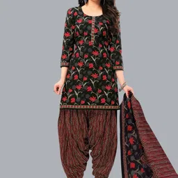 shree jeenmata collection Floral Printed Pure Cotton Unstitched Dress Material-picture-35