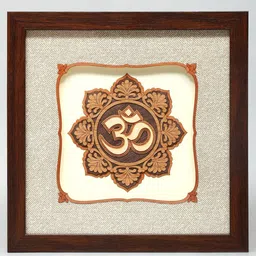 Exotic India Brown & Beige Wooden Carved Wall Art-image-45