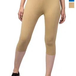 HIRRUX Women Pack Of 2 Cotton Skinny Fit Capris-picture-21