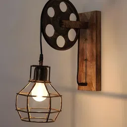 KINIS Copper-Toned Metal Quirky Abstract Shaped Wall Lamp image 2