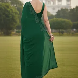 Moda Rapido Embellished Sequinned Poly Georgette Designer Saree image 3