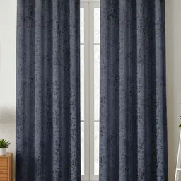 Kiara Creations Brown Coloured 2 Pcs Self Design Printed Room Darkening Window Curtains-picture-34