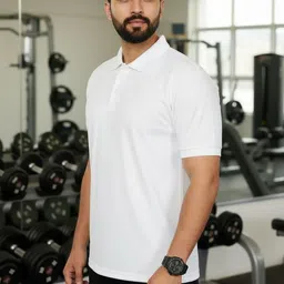 Moda Rapido Men Solid Polo Collar T-shirt image 4