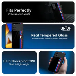 QRIOH Quirky Printed Poco F6 5G Automotive Art Glass Back Case Mobile Accessories image 3