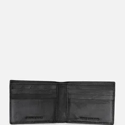 Peter England Men Textured Leather Two Fold Wallet image 2