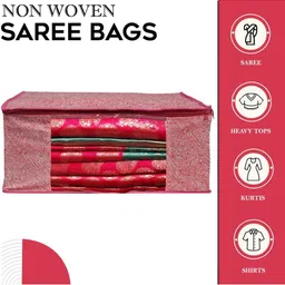 AMAK INC Pink Fabric Multi-Utility Wardrobe Organisers image 5