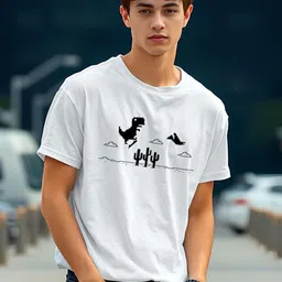 MaverIQ Men Graphic Printed Round Neck Cotton Oversized T-shirt-picture-35