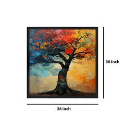 999Store Blue & Red The Tree of Seasons Canvas Wall Art image 5