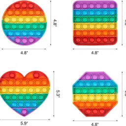 longmire Pop It Fidget Toys,Push Pop Bubble Fidget Sensory Toy (4 Pcs) image 2