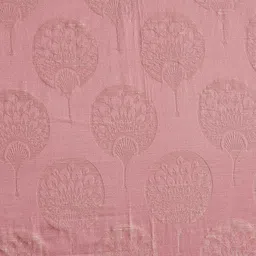 Home Centre Jade Peach-Coloured & Gold-Toned 2 Pieces Self Design Sheer Door Curtains image 4