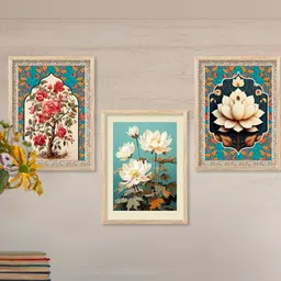 walllane Floral Wall Art With Frame Home Decor Wall Painting For Living Room Office Bedroom-picture-41