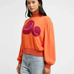 levi's Women's Graphic Print High Neck Sweater image 4