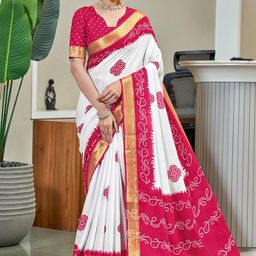 LeeliPeeri Designer Bandhani Printed Pure Cotton Saree-picture-33