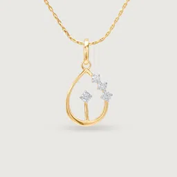 Mia by Tanishq 14KT Gleaming Teardrop Pendant Diamond - 0.104 ct image 2