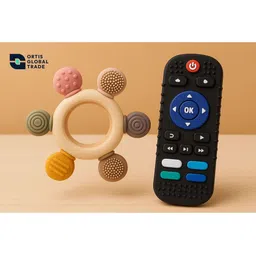 ORTIS GLOBAL TRADE Infants Set of 2 Cream Teether-picture-16