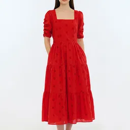 COVER STORY Women Floral Fit & Flare Midi Dress-image-54