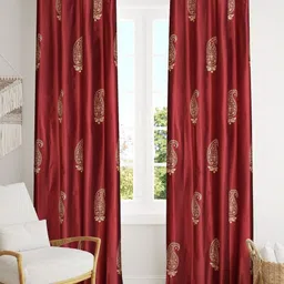 Galaxy Home Decor Maroon Set of 2 Window Curtain-picture-28