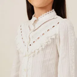 One Friday Mandarin Collar Cotton Top image 5