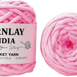 yarnlay india Blanket Yarn – Super Soft Chenille Yarn for Knitting & Crochet | 100g Ball, Pink-picture-27