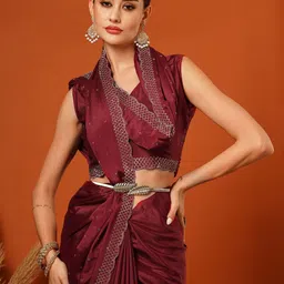 KALINI Embellished Beads and Stones Tissue Mysore Silk Saree image 5