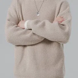 StyleCast Men Cable Knit Self Design Round Neck Pullover-picture-26