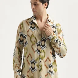 Blu MNKY Men Smart Slim Fit Printed Casual Shirt-image-89