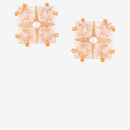Kushal's Fashion Jewellery Gold-Plated Classic Zircon Studs Earrings image 4