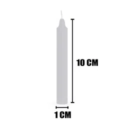 ASIDEA White & White 25 pieces Pillar Candle image 4