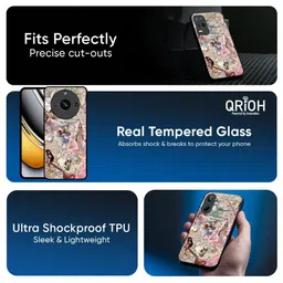 QRIOH Quirky Printed Realme P3 Pro 5G Glass Back Case Mobile Accessories image 5