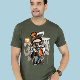 NOBLE HUSTLE Graphic Printed Round Neck Cotton T-shirt-picture-27