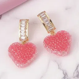 DressBerry Heart Shaped Drop Earrings image 4