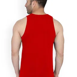 SLOWLORIS Men Pack Of 2 Printed Bio-Wash Combed Cotton Gym Vests image 4