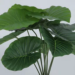 ARICK DECOR Green 1 Pieces Rubber Artificial Plant With Pot image 3