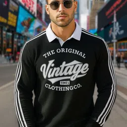 Force Men Typography Printed Polo Collar T-shirt-picture-43