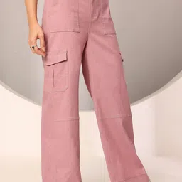 DOLCE CRUDO Women Wide Leg Light Fade Stretchable Jeans-picture-25