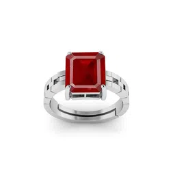 RRVGEM RUBY 7.50 Ratti Silver Plated Adjustable Finger Ring-picture-20