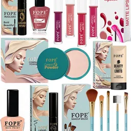 FOPE Set Of 15 Foundation, Compact, Mascara, Lipstick, Nail Polish & Brush Set-picture-25