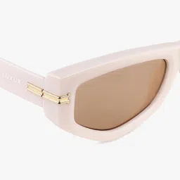 PELLE LUXUR Unisex Brown Lens & White Other Sunglasses with image 2