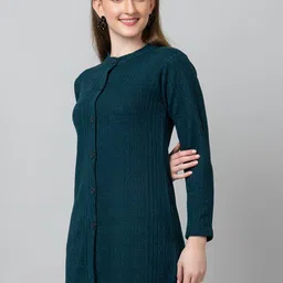 Hifzaa Women Ribbed Woollen Cardigan image 3